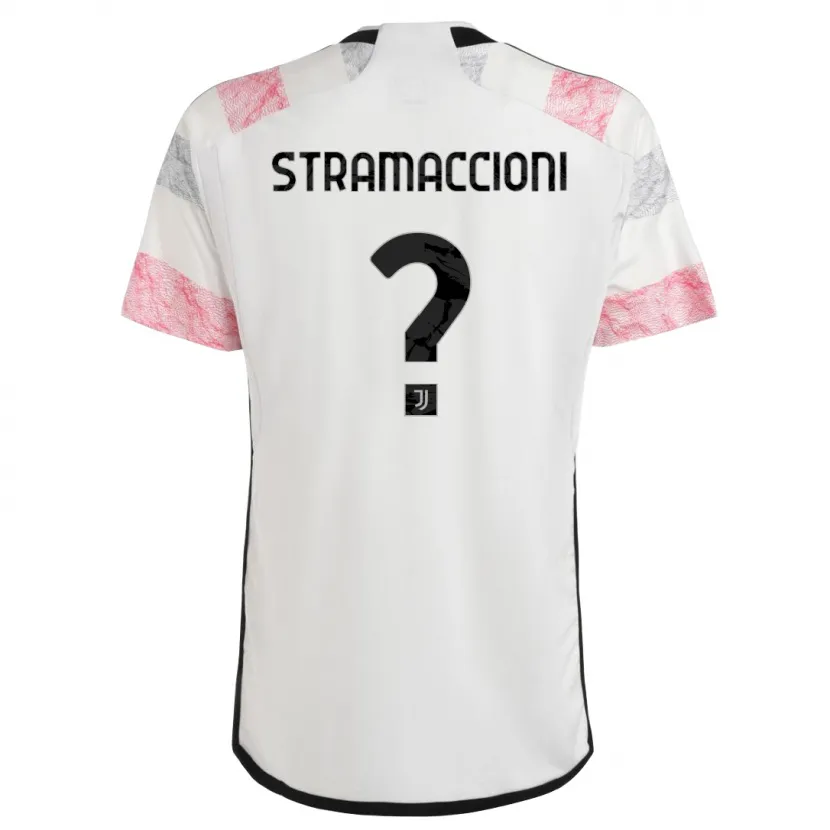 Danxen Niño Camiseta Diego Stramaccioni #0 Blanco Rosa 2ª Equipación 2023/24 La Camisa