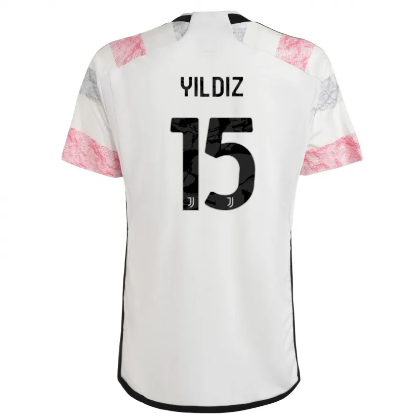 Danxen Niño Camiseta Kenan Yildiz #0 Blanco Rosa 2ª Equipación 2023/24 La Camisa