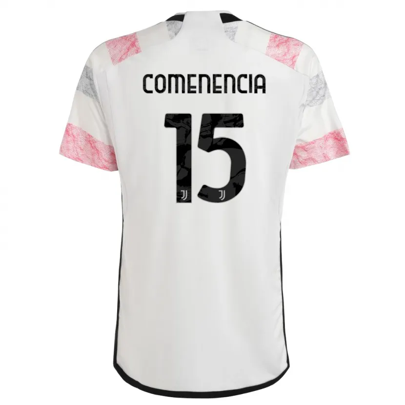 Danxen Niño Camiseta Livano Comenencia #15 Blanco Rosa 2ª Equipación 2023/24 La Camisa