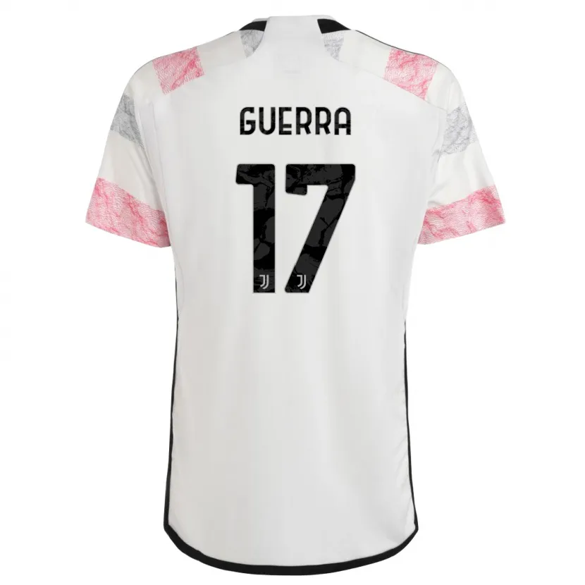 Danxen Niño Camiseta Simone Guerra #17 Blanco Rosa 2ª Equipación 2023/24 La Camisa