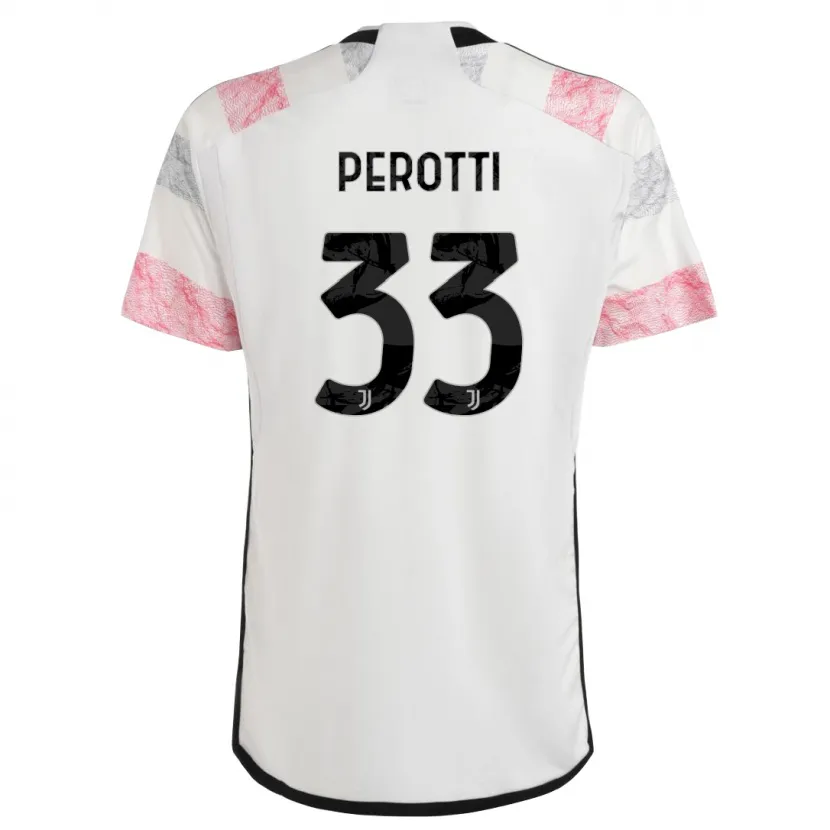 Danxen Niño Camiseta Clemente Perotti #33 Blanco Rosa 2ª Equipación 2023/24 La Camisa