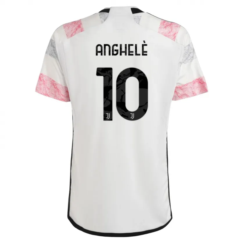 Danxen Niño Camiseta Lorenzo Anghelè #10 Blanco Rosa 2ª Equipación 2023/24 La Camisa