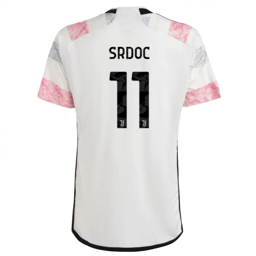 Danxen Niño Camiseta Ivano Srdoc #11 Blanco Rosa 2ª Equipación 2023/24 La Camisa