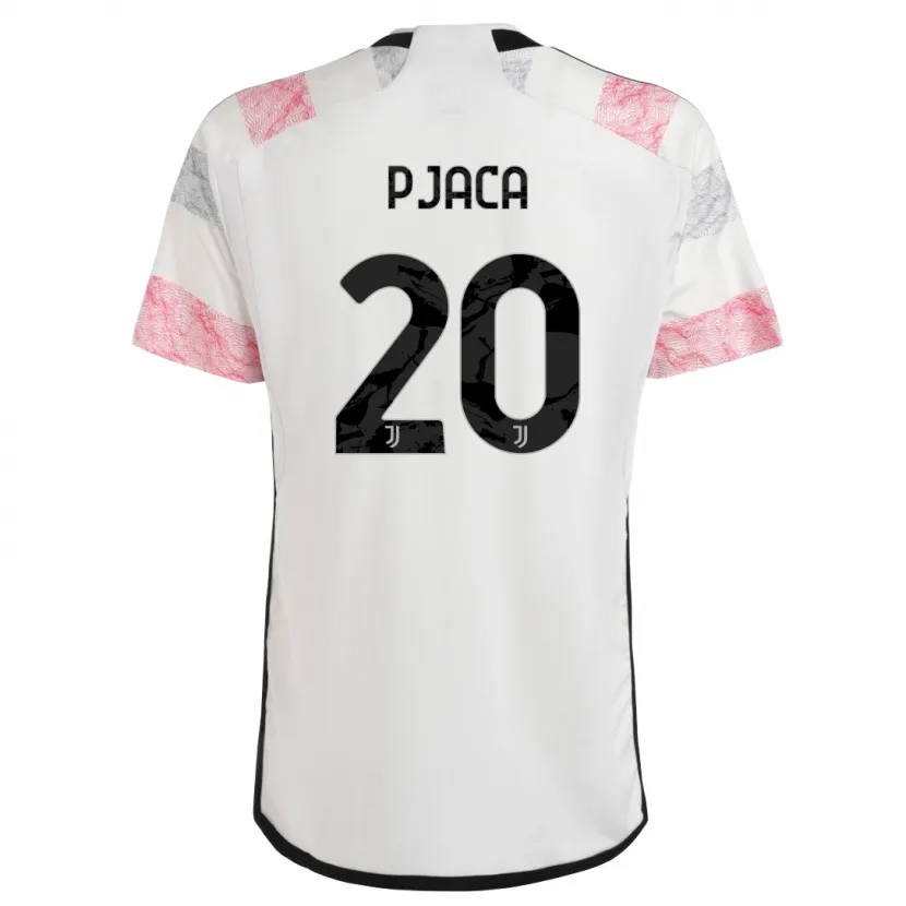 Danxen Niño Camiseta Marko Pjaca #20 Blanco Rosa 2ª Equipación 2023/24 La Camisa