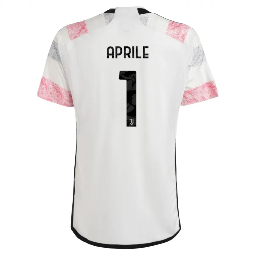 Danxen Niño Camiseta Roberta Aprile #1 Blanco Rosa 2ª Equipación 2023/24 La Camisa