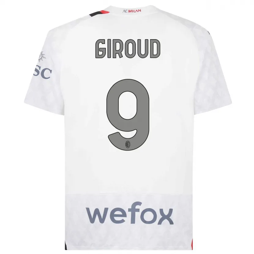 Danxen Niño Camiseta Olivier Giroud #9 Blanco 2ª Equipación 2023/24 La Camisa