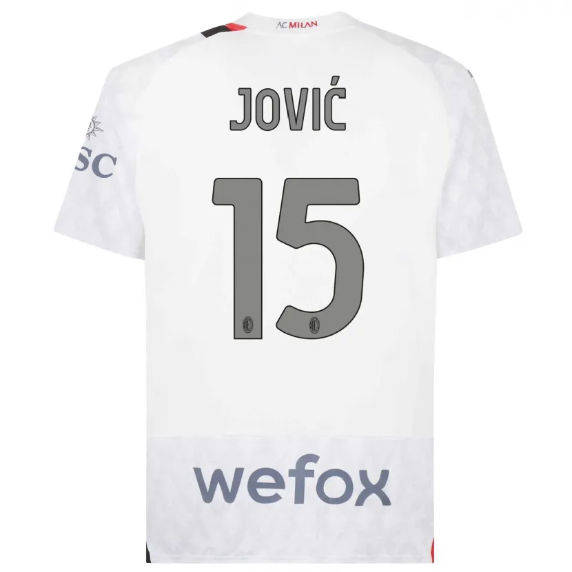 Danxen Niño Camiseta Luka Jovic #15 Blanco 2ª Equipación 2023/24 La Camisa