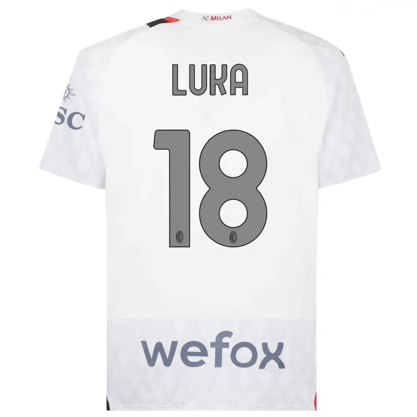 Danxen Niño Camiseta Luka Romero #18 Blanco 2ª Equipación 2023/24 La Camisa