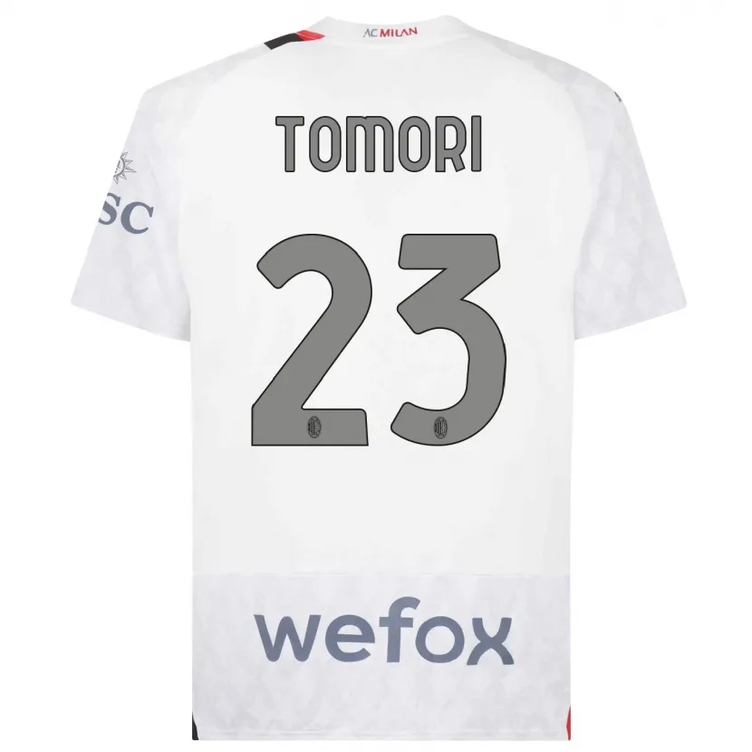 Danxen Niño Camiseta Fikayo Tomori #23 Blanco 2ª Equipación 2023/24 La Camisa