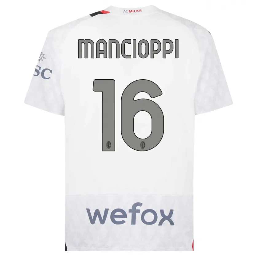 Danxen Niño Camiseta Tommaso Mancioppi #16 Blanco 2ª Equipación 2023/24 La Camisa