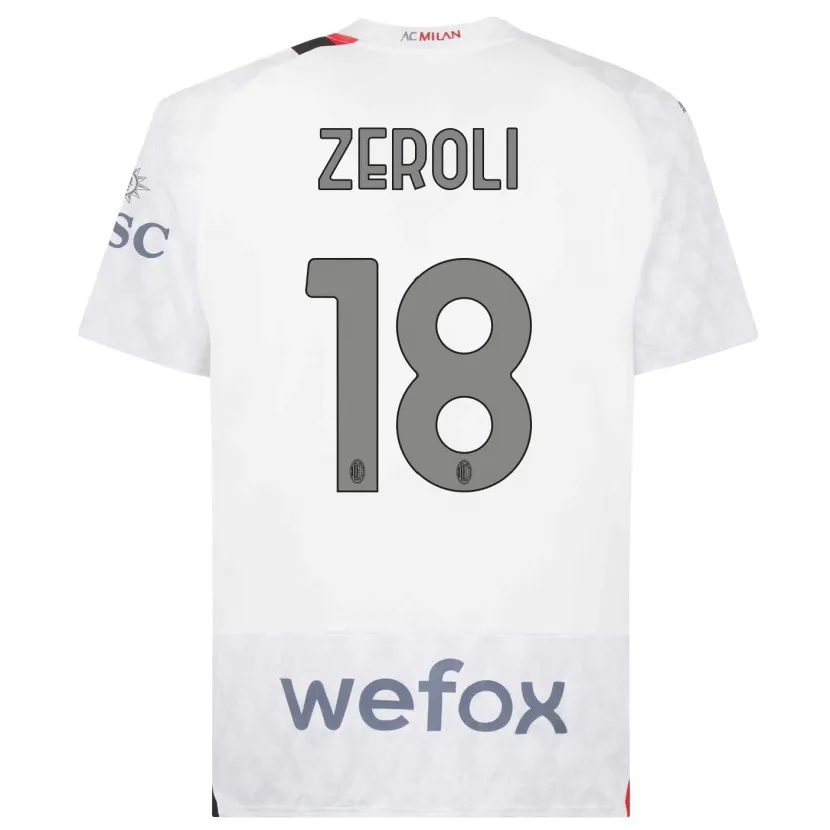 Danxen Niño Camiseta Kevin Zeroli #18 Blanco 2ª Equipación 2023/24 La Camisa