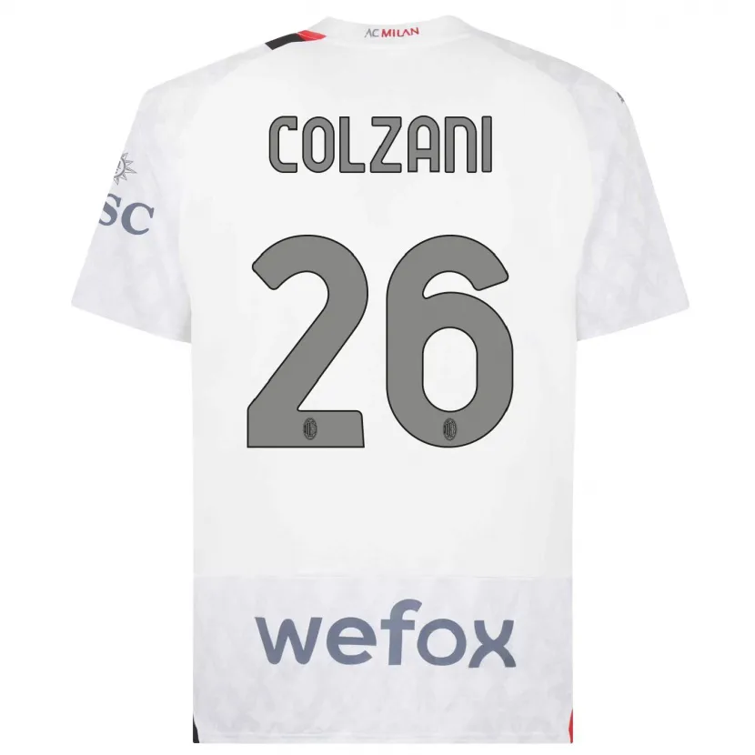 Danxen Niño Camiseta Edoardo Colzani #26 Blanco 2ª Equipación 2023/24 La Camisa