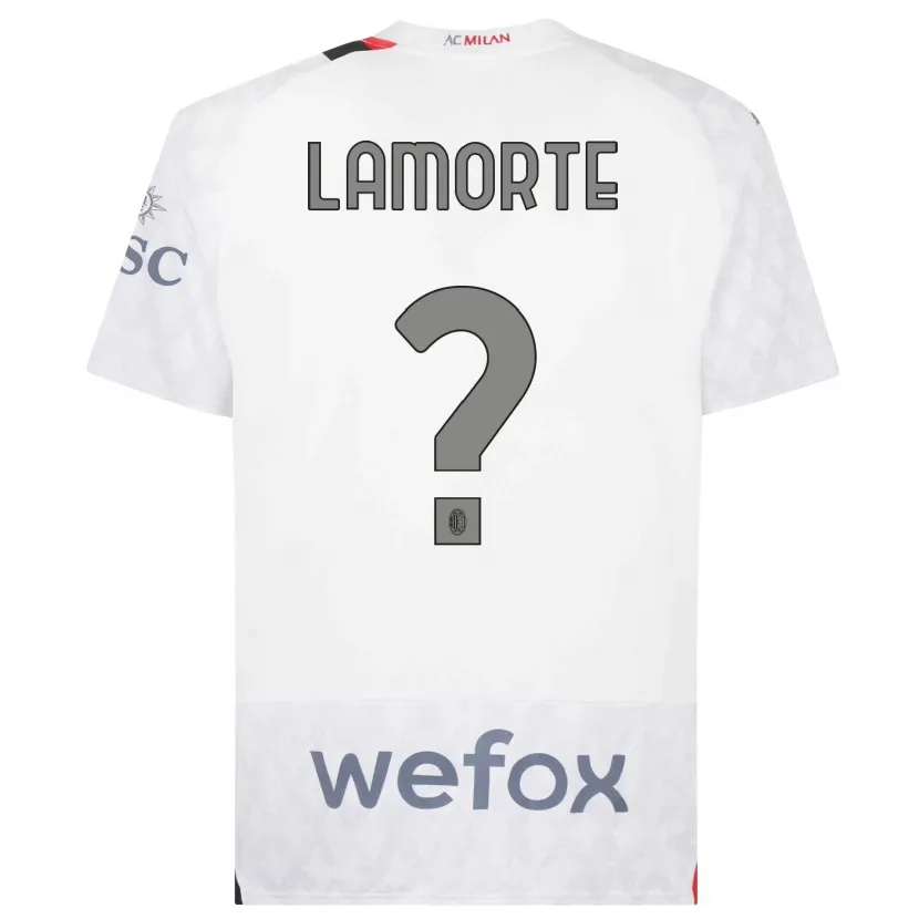 Danxen Niño Camiseta Alessandro Lamorte #0 Blanco 2ª Equipación 2023/24 La Camisa