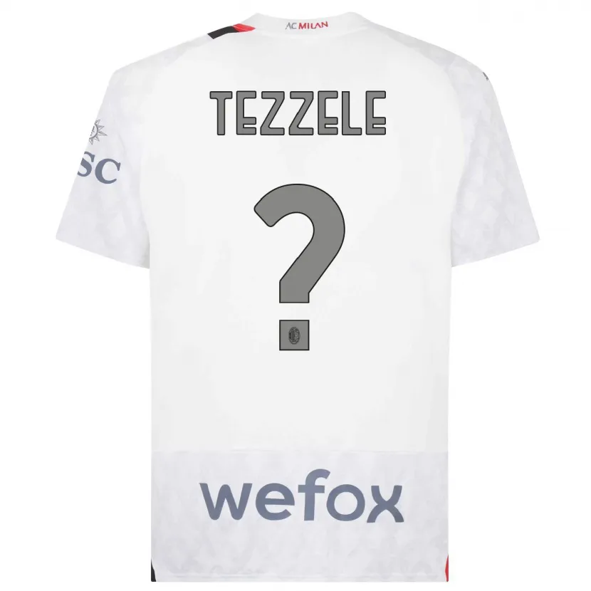 Danxen Niño Camiseta Matteo Tezzele #0 Blanco 2ª Equipación 2023/24 La Camisa