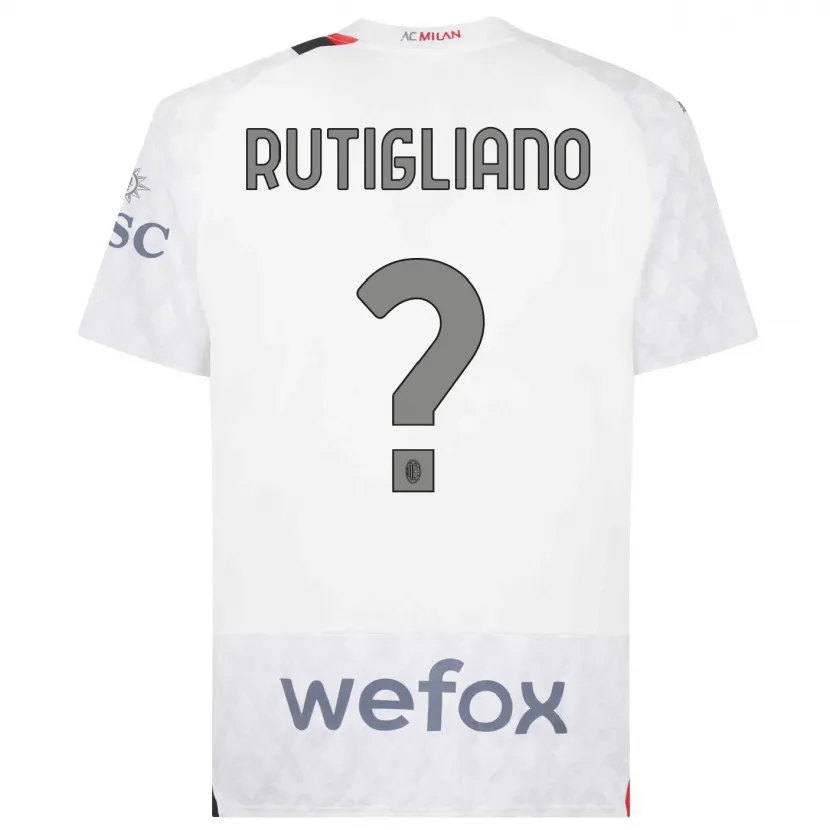 Danxen Niño Camiseta Samuele Rutigliano #0 Blanco 2ª Equipación 2023/24 La Camisa