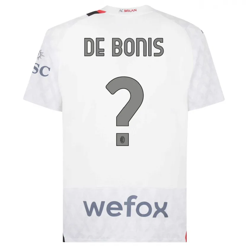 Danxen Niño Camiseta Andrea De Bonis #0 Blanco 2ª Equipación 2023/24 La Camisa