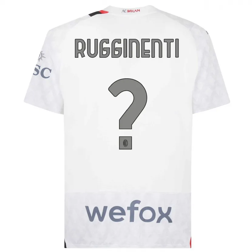 Danxen Niño Camiseta Omar Rugginenti #0 Blanco 2ª Equipación 2023/24 La Camisa