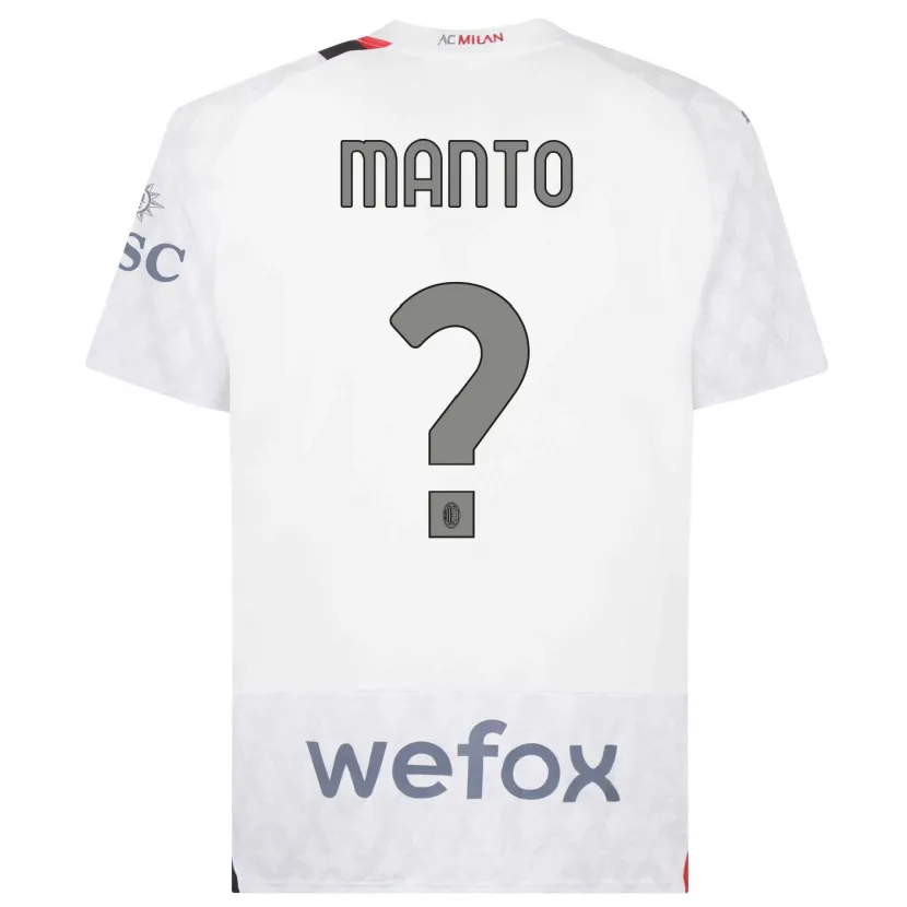 Danxen Niño Camiseta Gaetano Manto #0 Blanco 2ª Equipación 2023/24 La Camisa