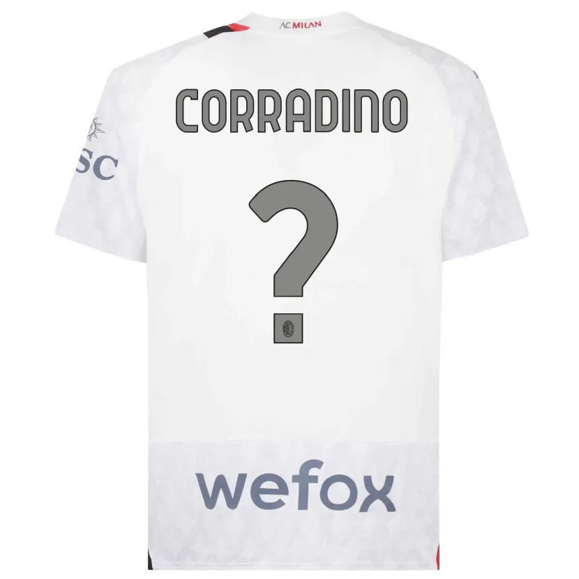 Danxen Niño Camiseta Riccardo Corradino #0 Blanco 2ª Equipación 2023/24 La Camisa