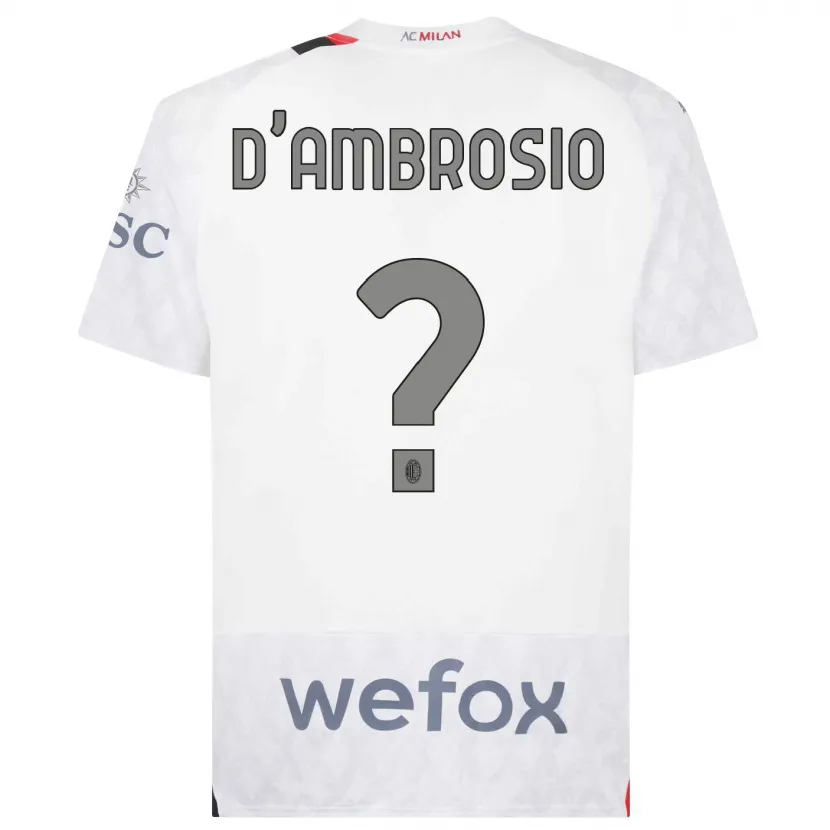 Danxen Niño Camiseta Antonio D'ambrosio #0 Blanco 2ª Equipación 2023/24 La Camisa