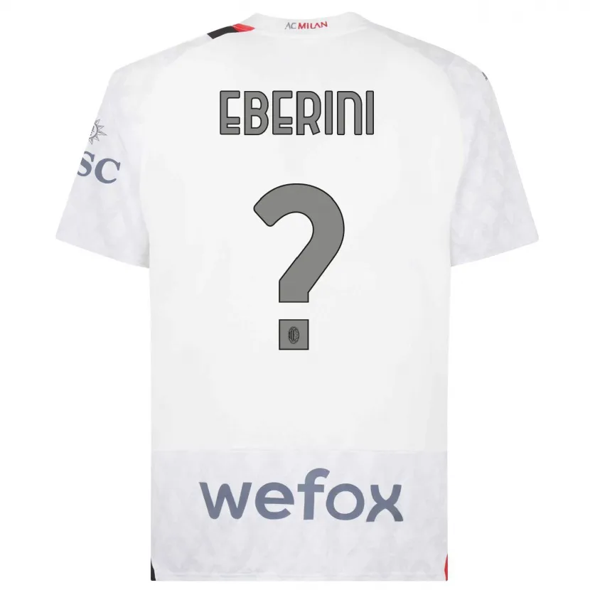 Danxen Niño Camiseta Daniele Eberini #0 Blanco 2ª Equipación 2023/24 La Camisa