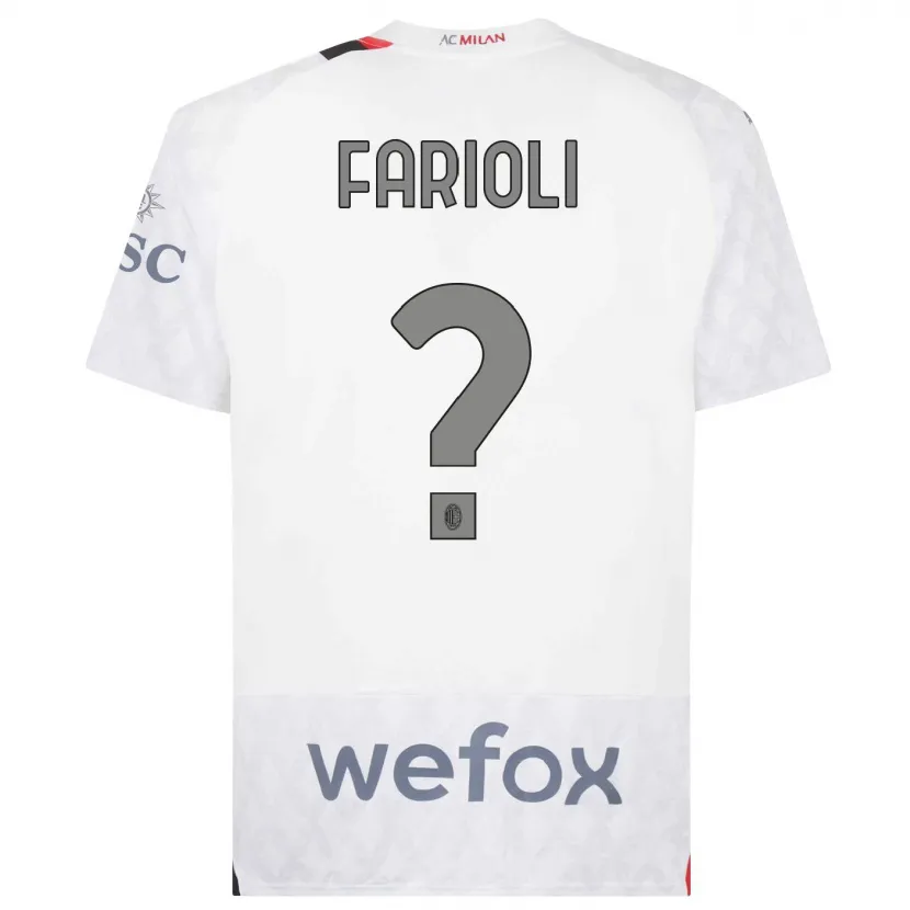 Danxen Niño Camiseta Simone Farioli #0 Blanco 2ª Equipación 2023/24 La Camisa