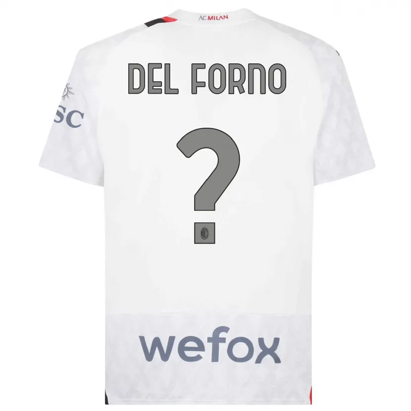 Danxen Niño Camiseta Luca Del Forno #0 Blanco 2ª Equipación 2023/24 La Camisa