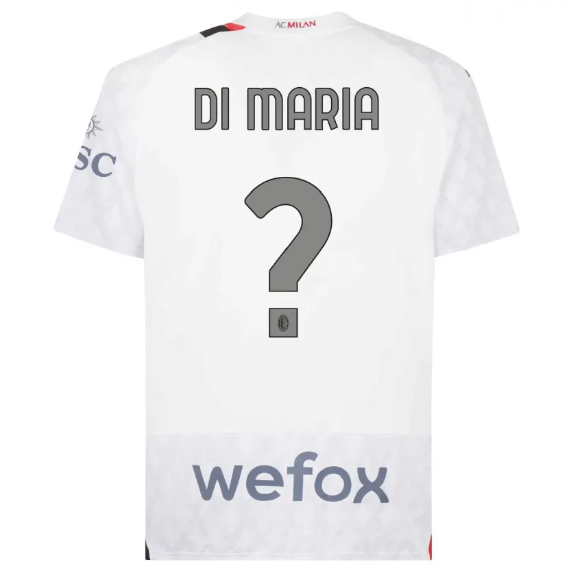 Danxen Niño Camiseta Alessandro Di Maria #0 Blanco 2ª Equipación 2023/24 La Camisa