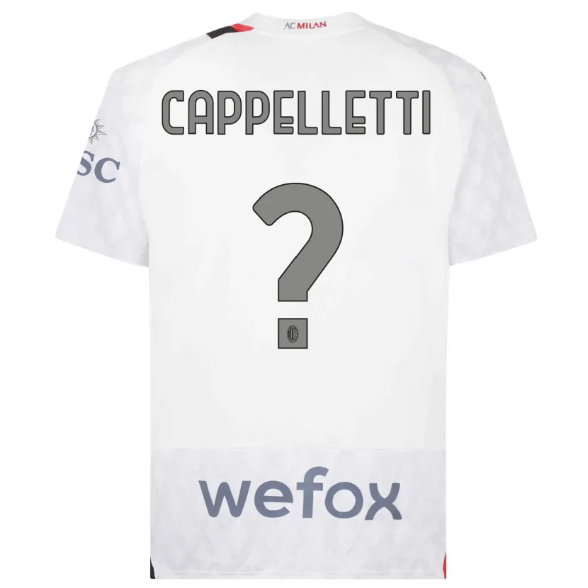 Danxen Niño Camiseta Mattia Cappelletti #0 Blanco 2ª Equipación 2023/24 La Camisa