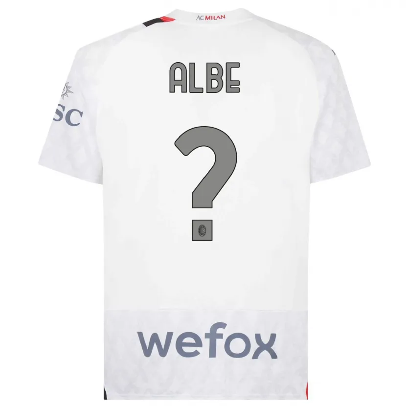 Danxen Niño Camiseta Salem Albè #0 Blanco 2ª Equipación 2023/24 La Camisa