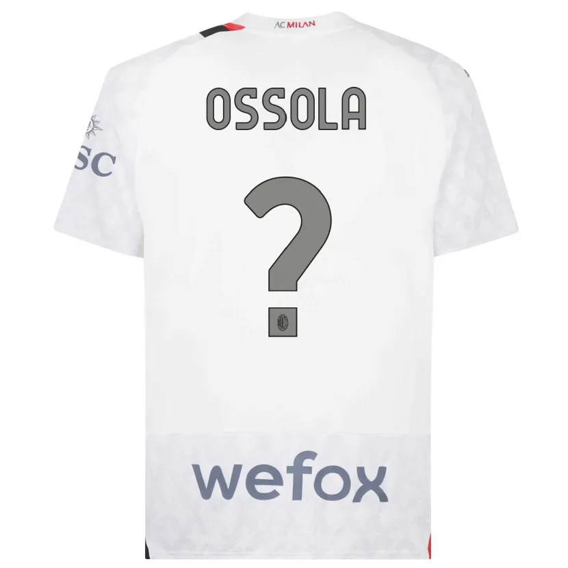 Danxen Niño Camiseta Lorenzo Ossola #0 Blanco 2ª Equipación 2023/24 La Camisa