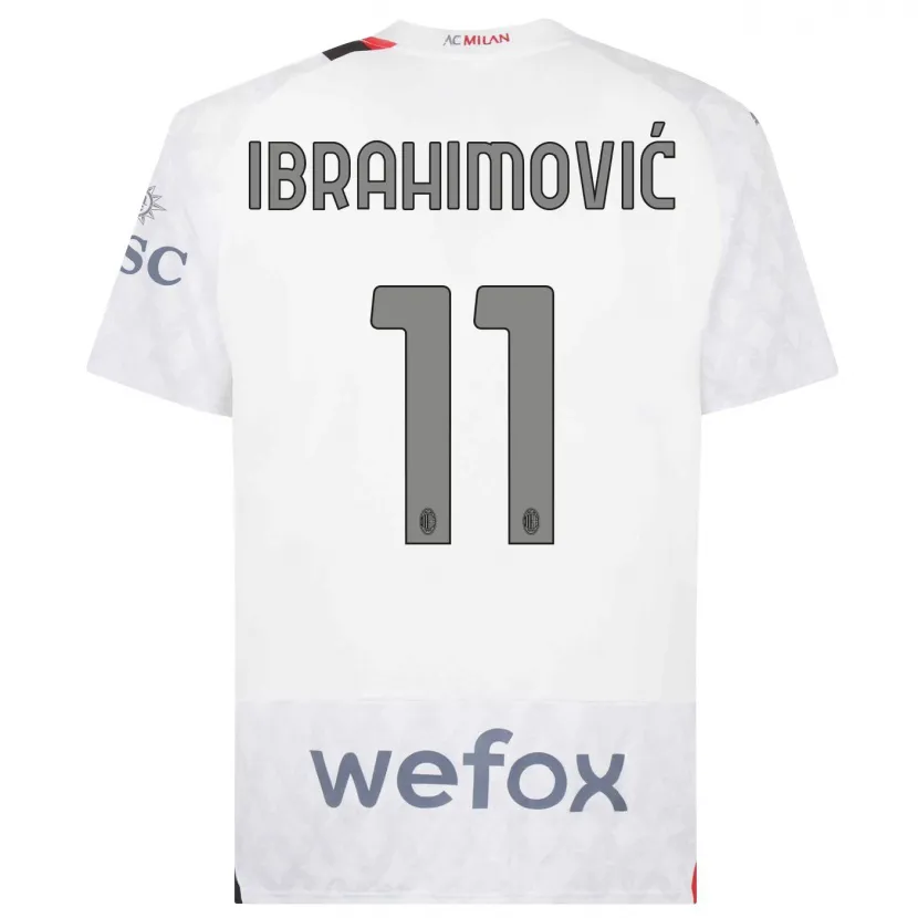 Danxen Niño Camiseta Zlatan Ibrahimovic #11 Blanco 2ª Equipación 2023/24 La Camisa