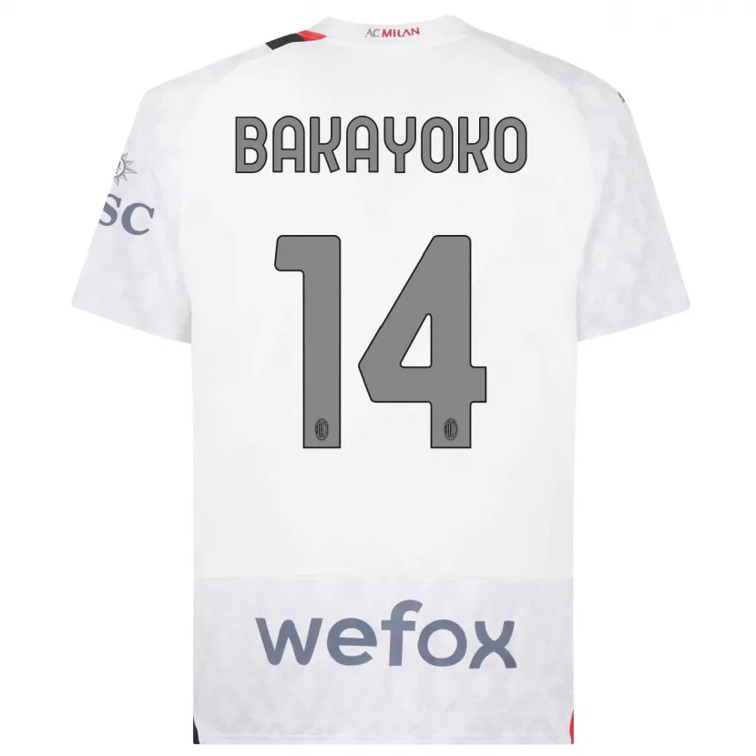 Danxen Niño Camiseta Tiemoue Bakayoko #14 Blanco 2ª Equipación 2023/24 La Camisa