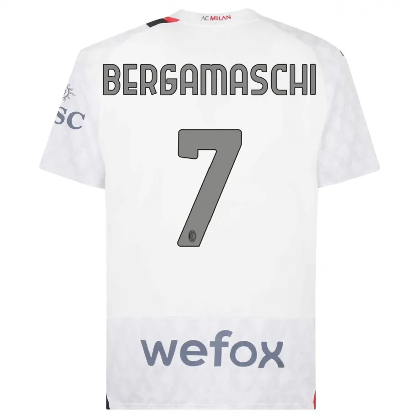 Danxen Niño Camiseta Valentina Bergamaschi #7 Blanco 2ª Equipación 2023/24 La Camisa