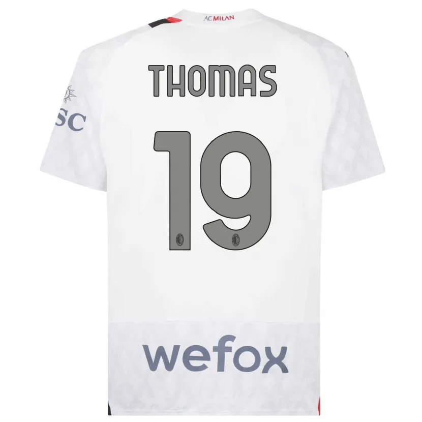 Danxen Niño Camiseta Lindsey Thomas #19 Blanco 2ª Equipación 2023/24 La Camisa