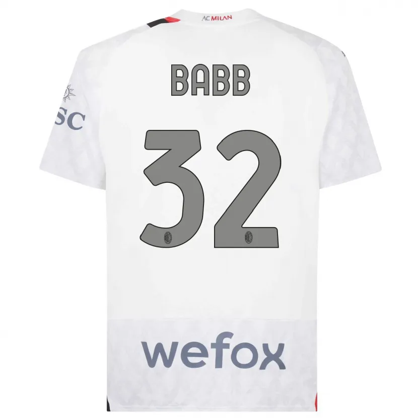 Danxen Niño Camiseta Selena Delia Babb #32 Blanco 2ª Equipación 2023/24 La Camisa