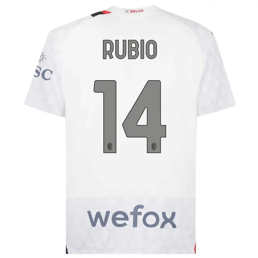 Danxen Niño Camiseta Silvia Rubio #14 Blanco 2ª Equipación 2023/24 La Camisa