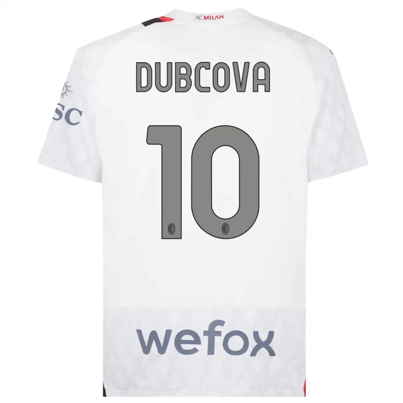 Danxen Niño Camiseta Kamila Dubcova #10 Blanco 2ª Equipación 2023/24 La Camisa