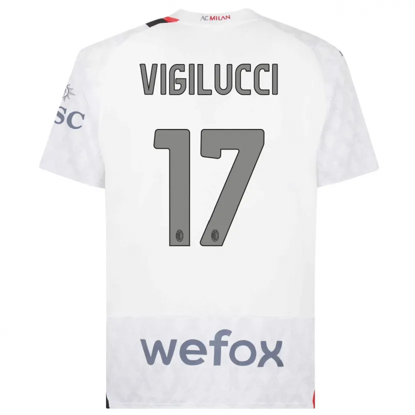 Danxen Niño Camiseta Valery Vigilucci #17 Blanco 2ª Equipación 2023/24 La Camisa