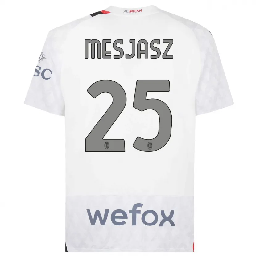 Danxen Niño Camiseta Malgorzata Mesjasz #25 Blanco 2ª Equipación 2023/24 La Camisa