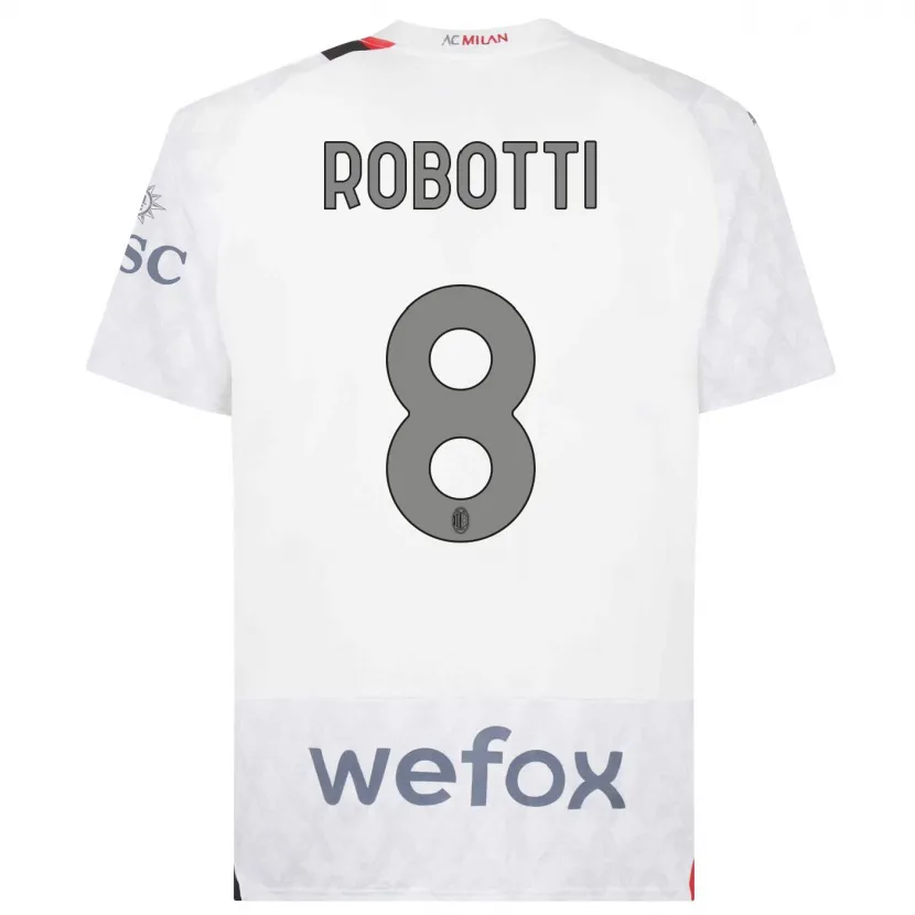 Danxen Niño Camiseta Giovanni Robotti #8 Blanco 2ª Equipación 2023/24 La Camisa