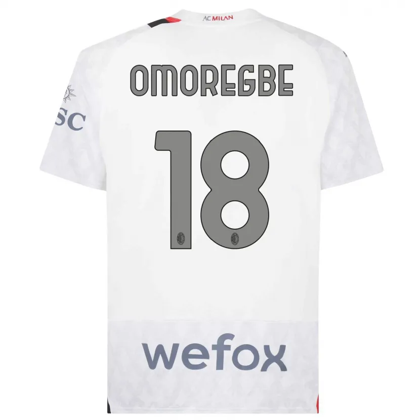 Danxen Niño Camiseta Bob Murphy Omoregbe #18 Blanco 2ª Equipación 2023/24 La Camisa