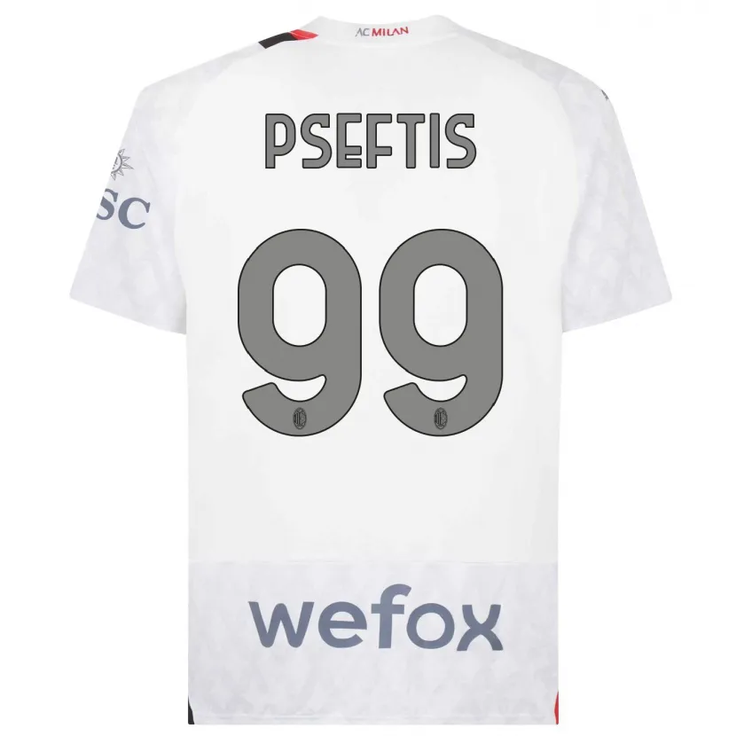 Danxen Niño Camiseta Fotios Pseftis #99 Blanco 2ª Equipación 2023/24 La Camisa