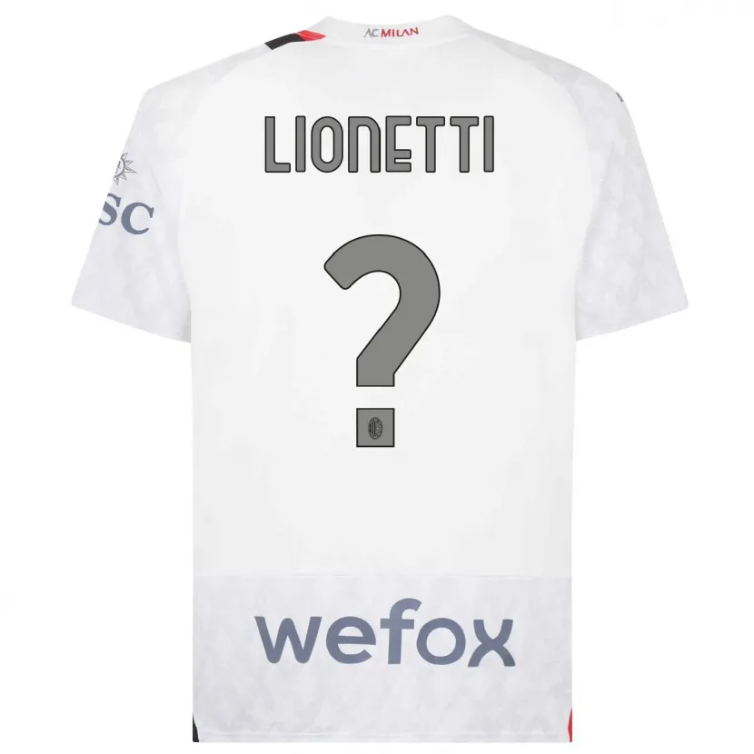 Danxen Niño Camiseta Francesco Lionetti #0 Blanco 2ª Equipación 2023/24 La Camisa