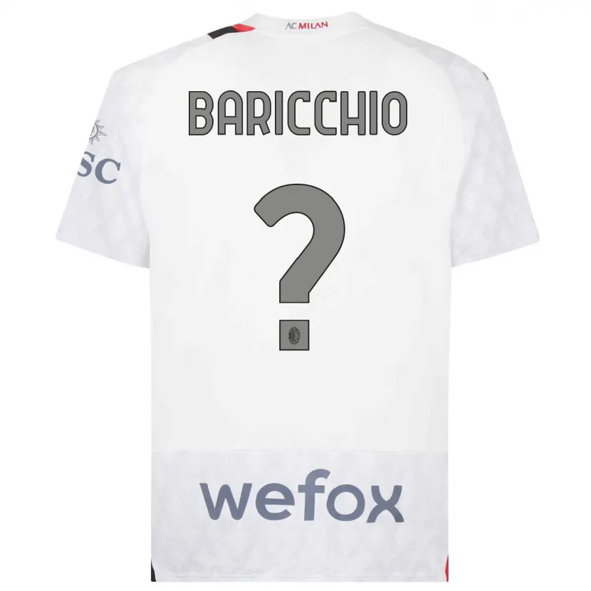 Danxen Niño Camiseta Luca Baricchio #0 Blanco 2ª Equipación 2023/24 La Camisa