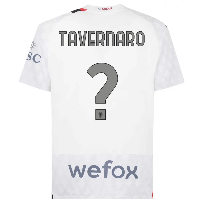 Danxen Niño Camiseta Federico Tavernaro #0 Blanco 2ª Equipación 2023/24 La Camisa