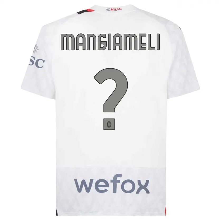 Danxen Niño Camiseta Federico Mangiameli #0 Blanco 2ª Equipación 2023/24 La Camisa