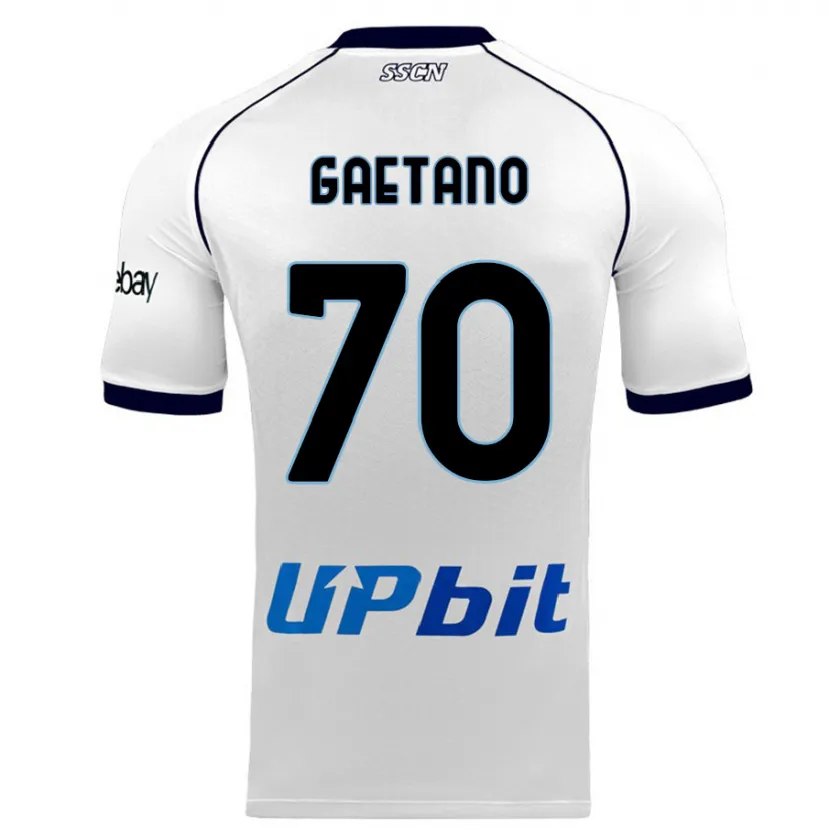 Danxen Niño Camiseta Gianluca Gaetano #70 Blanco 2ª Equipación 2023/24 La Camisa