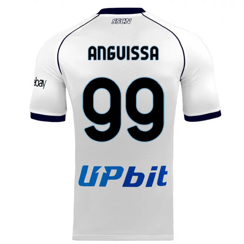 Danxen Niño Camiseta Frank Anguissa #99 Blanco 2ª Equipación 2023/24 La Camisa