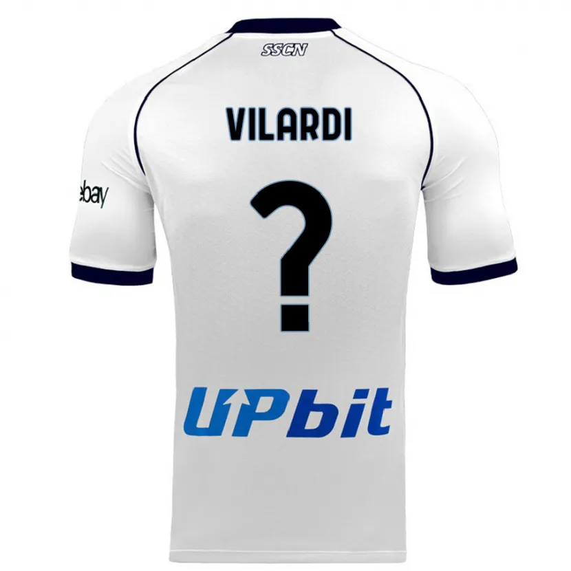 Danxen Niño Camiseta Mario Vilardi #0 Blanco 2ª Equipación 2023/24 La Camisa